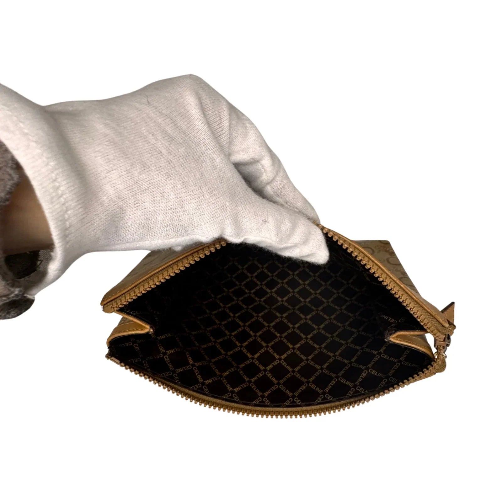 Brown Celine Leather Clutch - Lost Designer