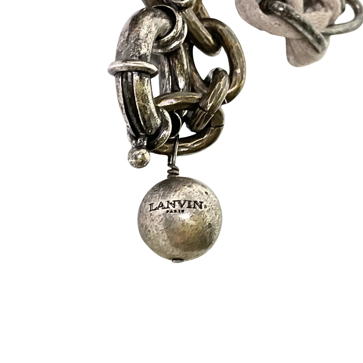 Lanvin Necklace With Tulle Aged Metal - Lost Designer
