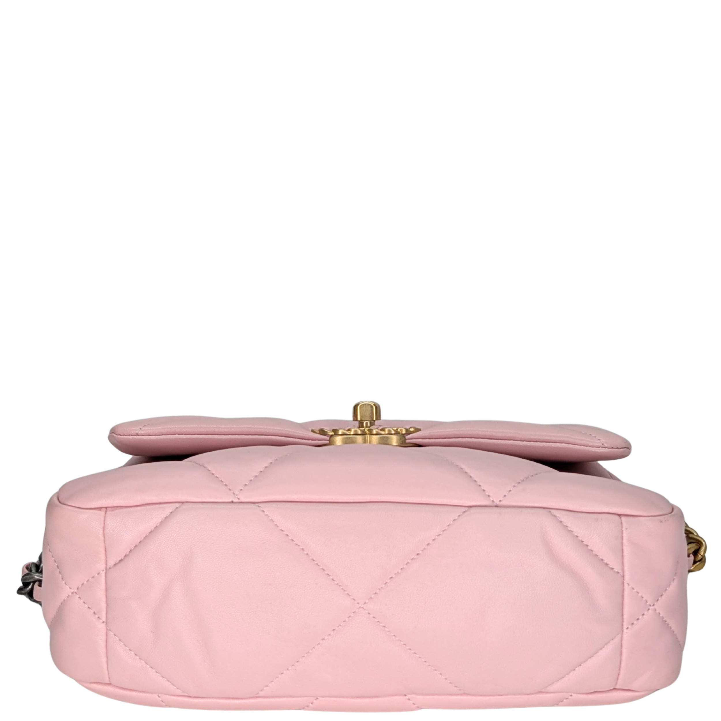 Chanel 19 Small Light Pink Lambskin Bag Microchip