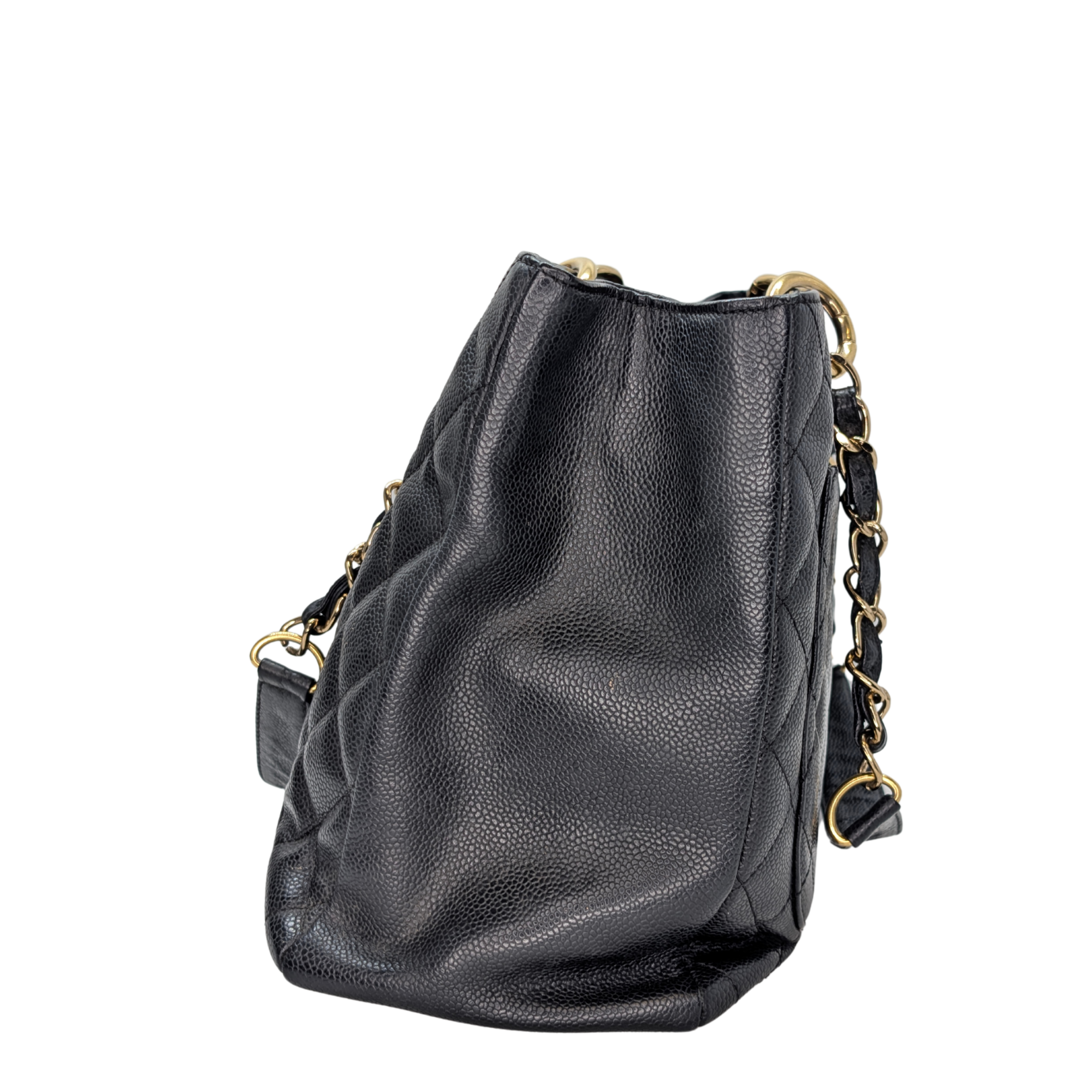 Chanel Quilted Caviar Grand Shopping Tote Black