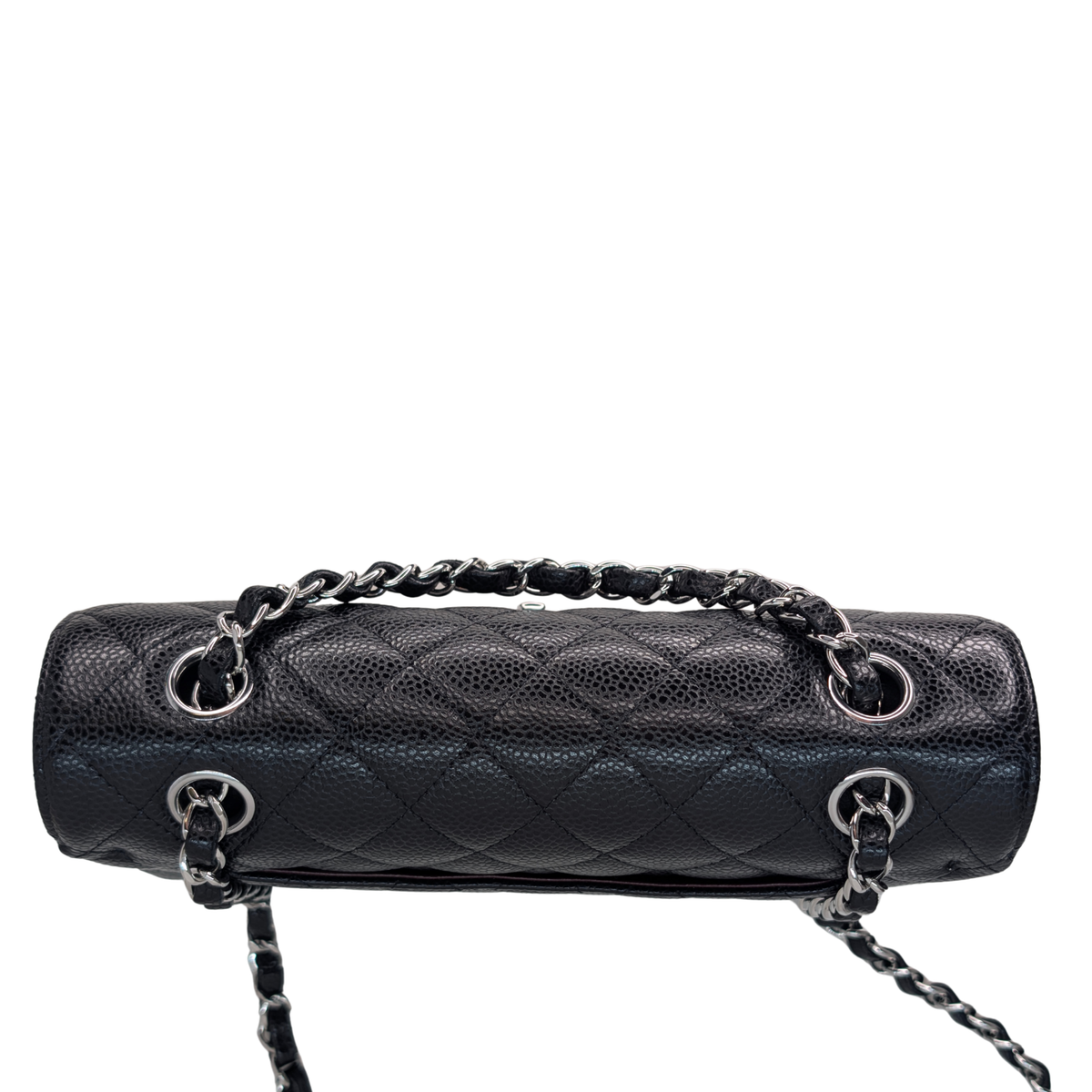 Chanel Classic Double Flap Caviar Black SHW Microchipped