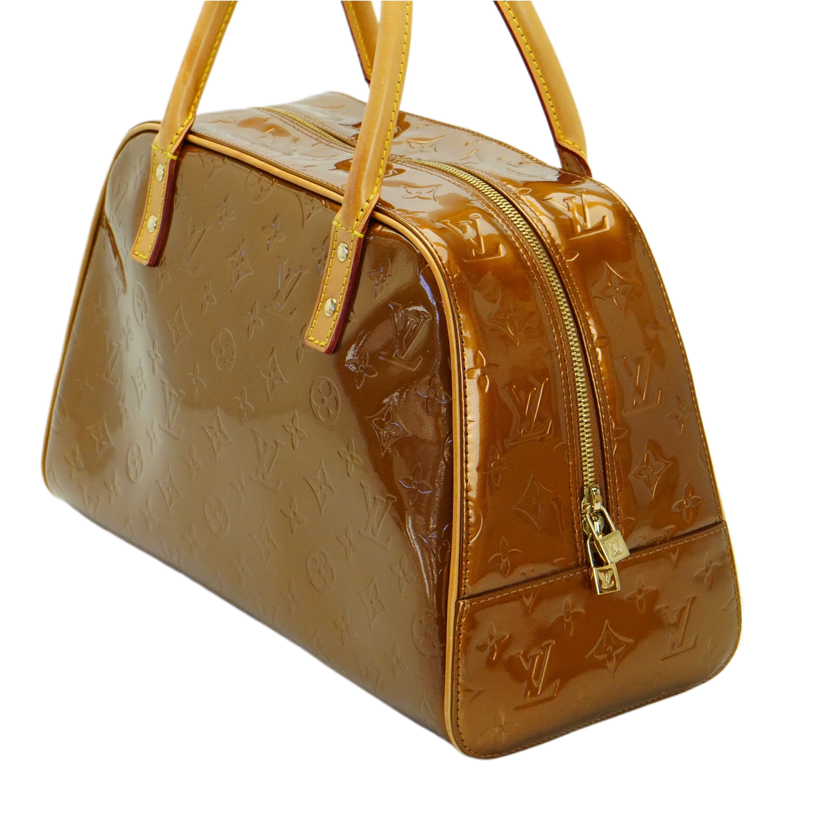 Louis Vuitton Bronze Monogram Vernis Tompkins Square Handbag - Lost Designer