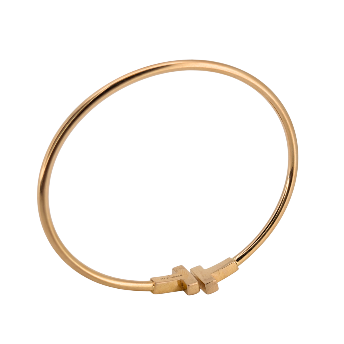 Tiffany & Co 18k Gold T Wire Bracelet Small