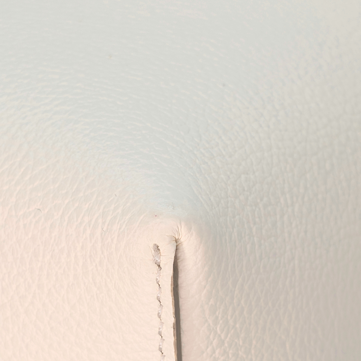 Grained Calfskin Marcie Bucket Bag Misty Ivory White