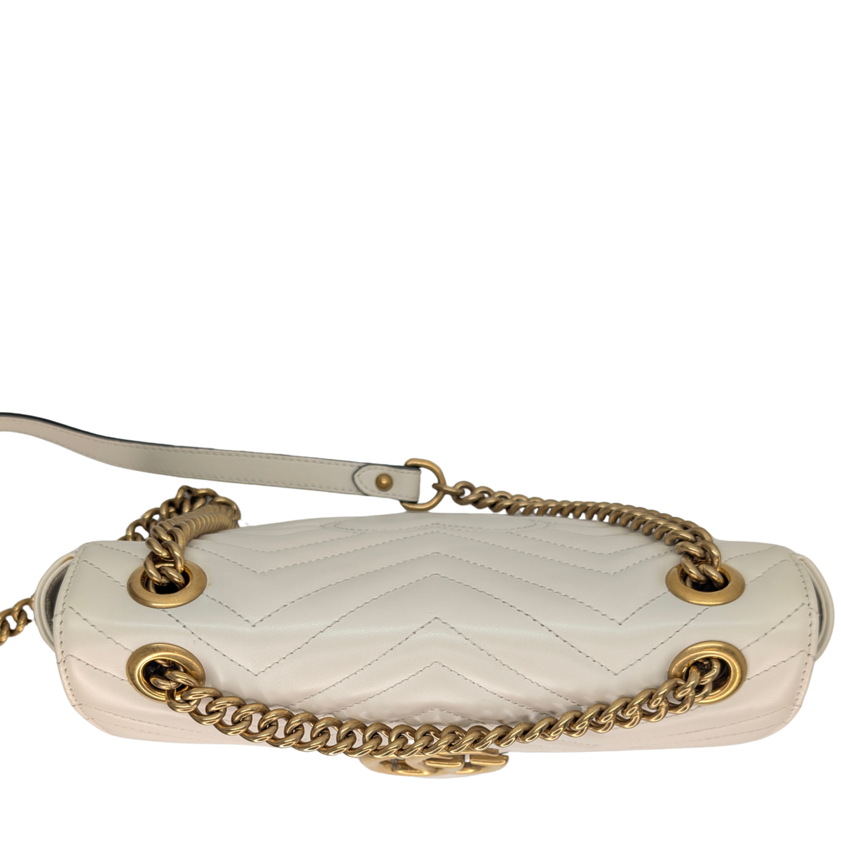 Gucci GG Marmont Matelasse Medium Shoulder Bag White