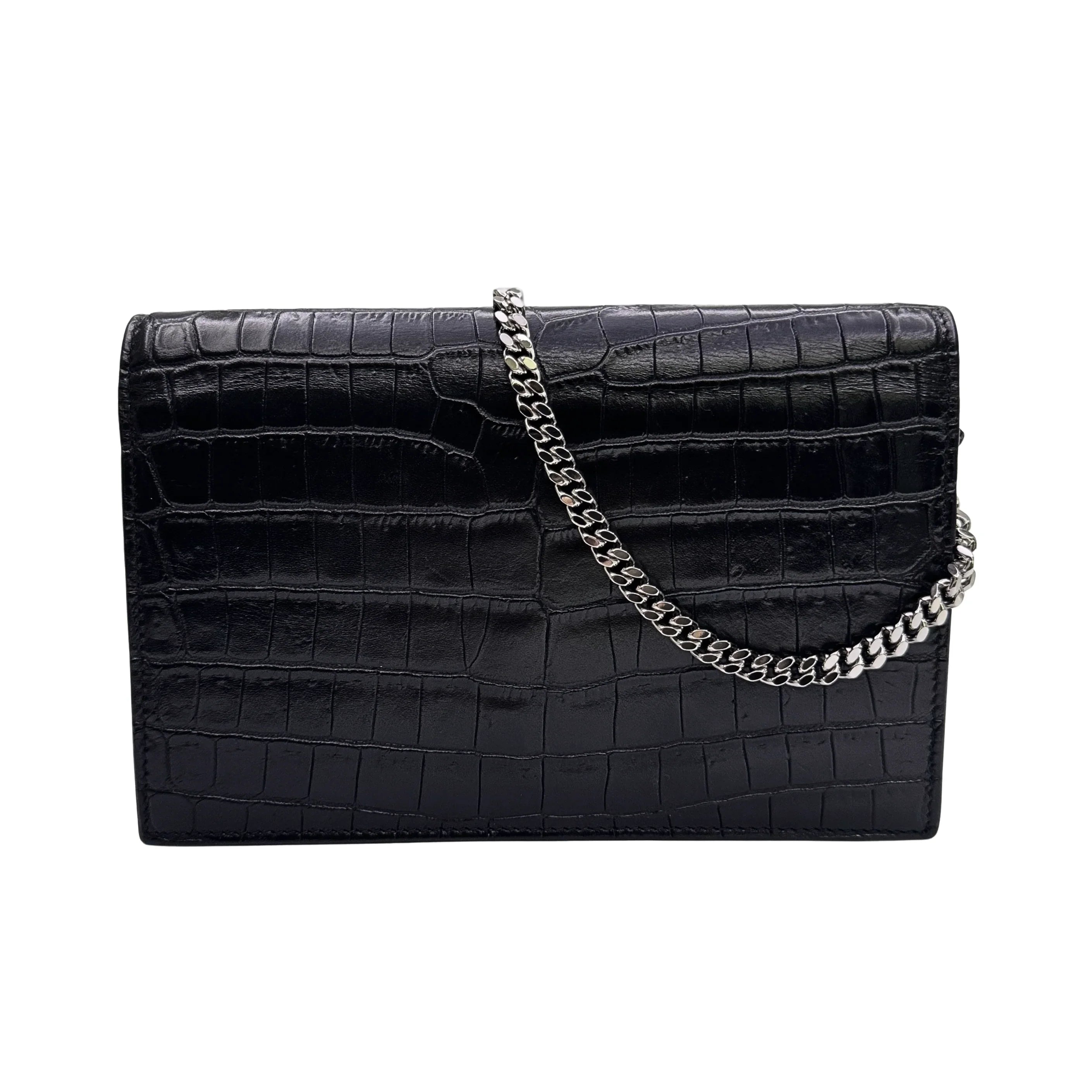 Saint Laurent Kate Shoulder Bag Leather Black - Lost Designer
