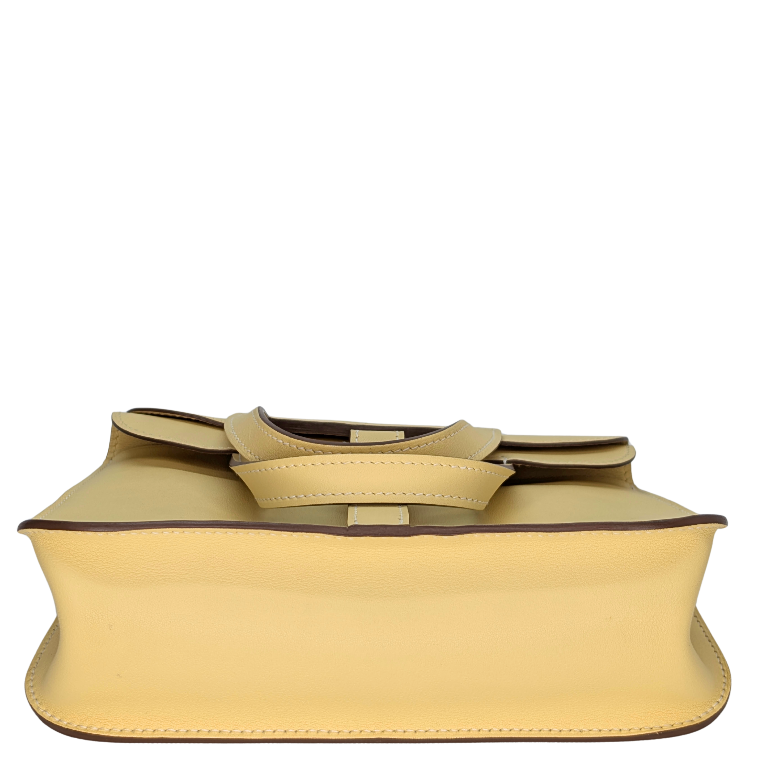 Hermes Mini Halzan 22 Swift Jaune Poussin SHW ختم X