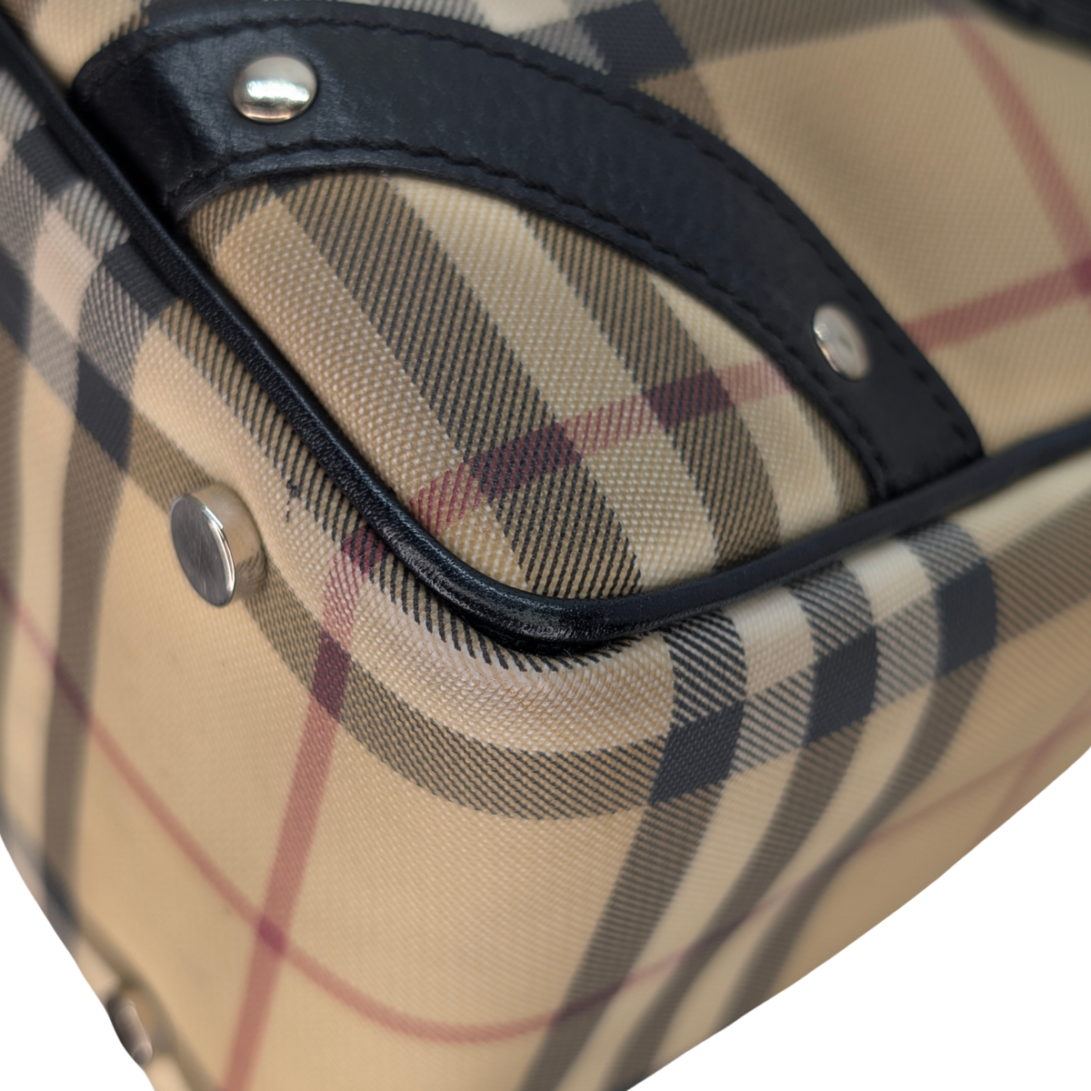 Burberry Mini Bowler Check Bag with wallet