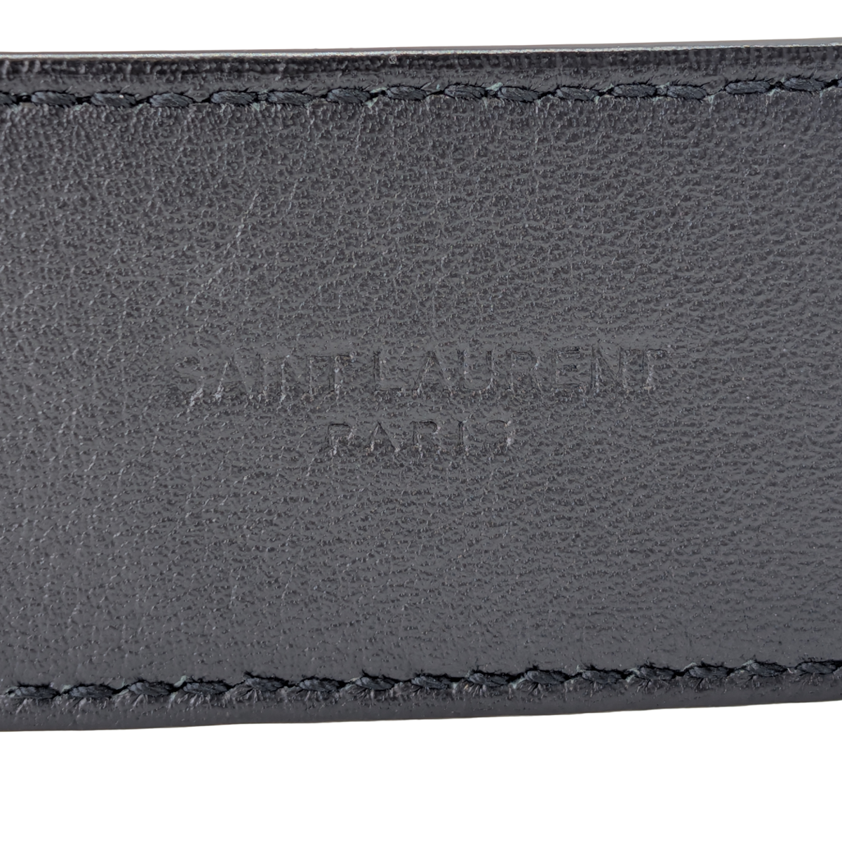 Saint Laurent Embossed Crocodile Belt Black 80cm - Lost Designer