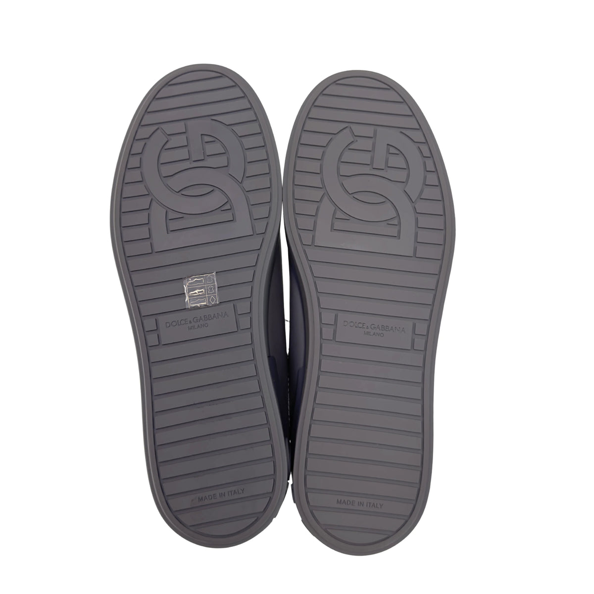 Dolce & Gabbana Men's Portofino Sneakers Leather Grey - Lost Designer