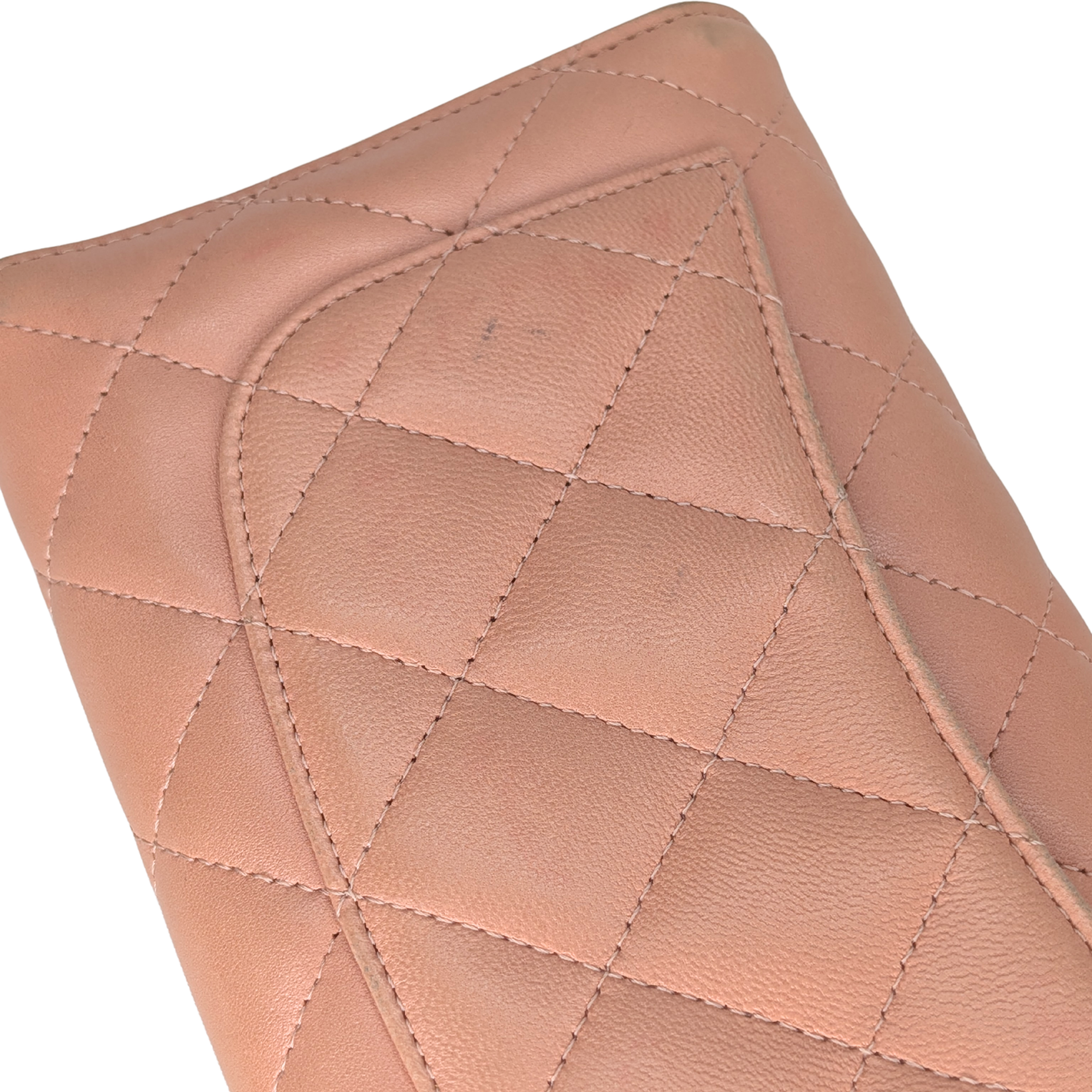 Chanel CC Flap Long Wallet Peach