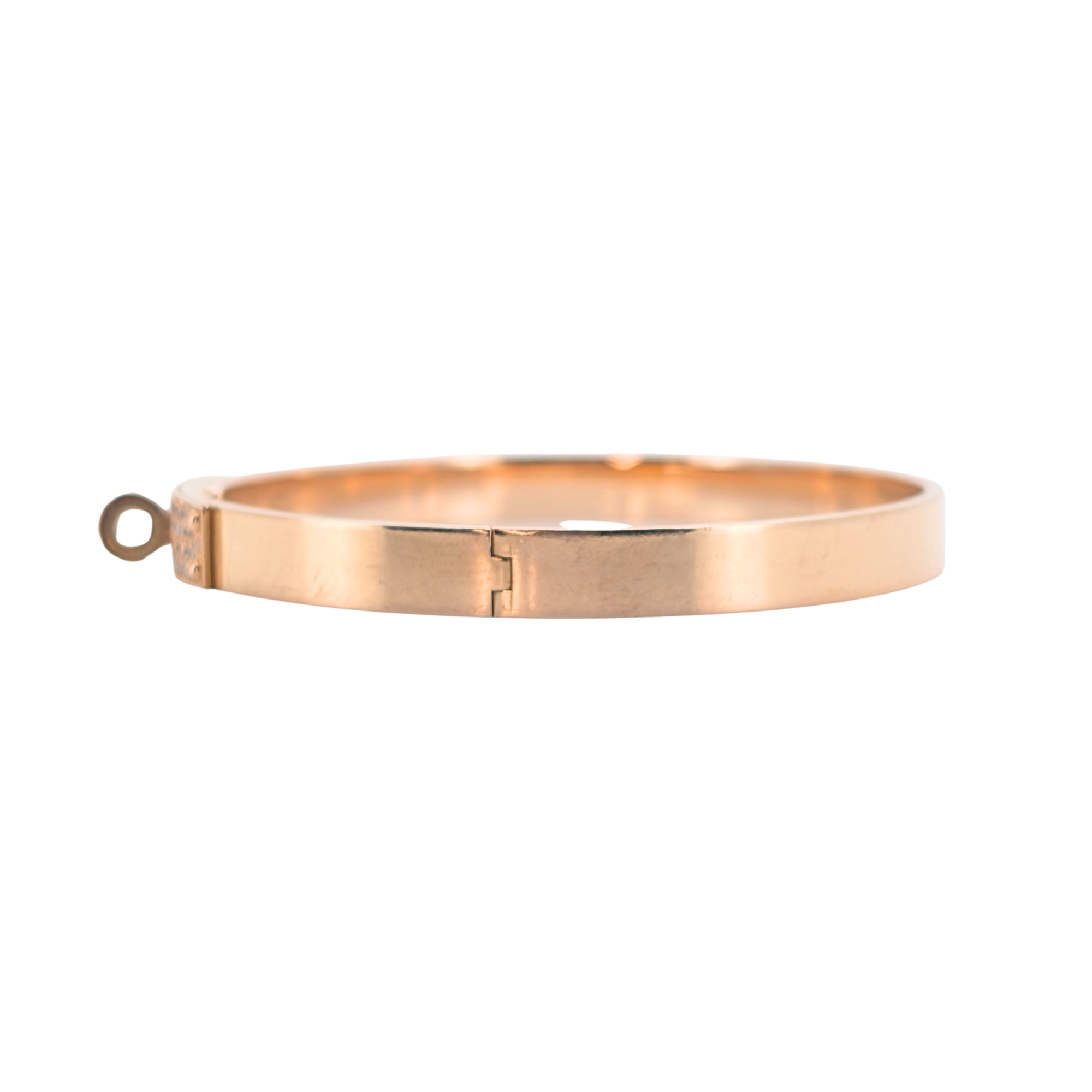Hermes Kelly Diamond Bracelet Bangle Small LG In 18k Rose Gold