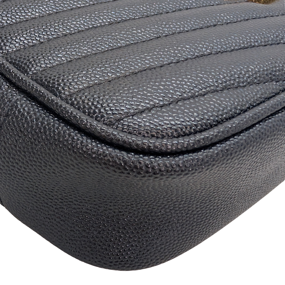 Saint Laurent Lou Mini Grain Leather Camera Bag GHW