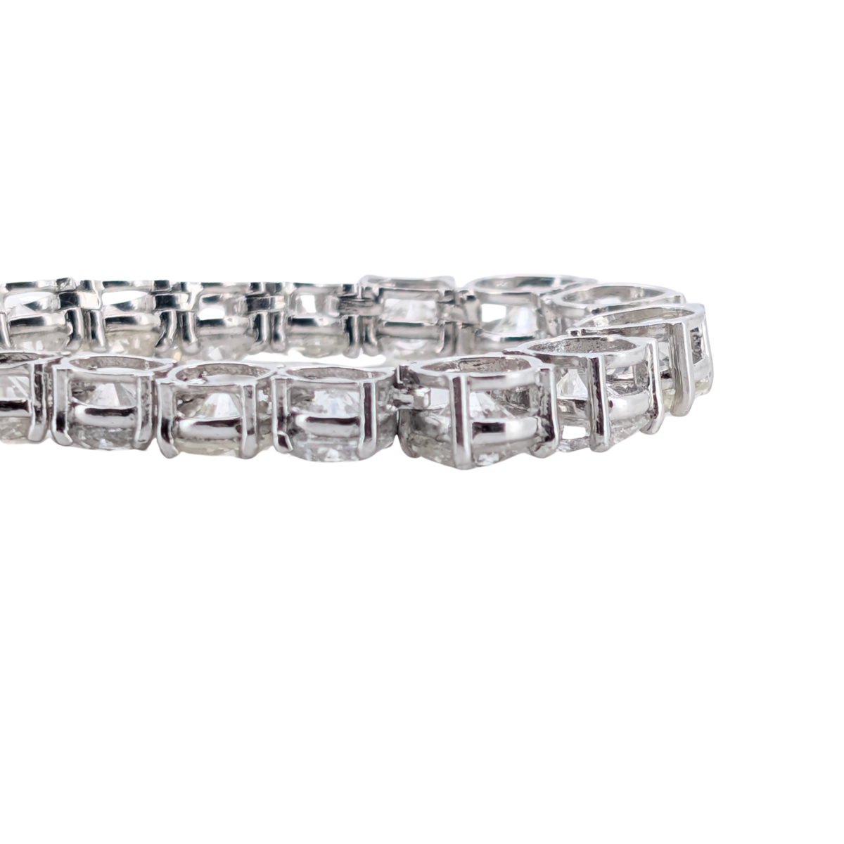 20.0Ct Natural Brilliant Diamond Graduating Tennis Necklace Platinum