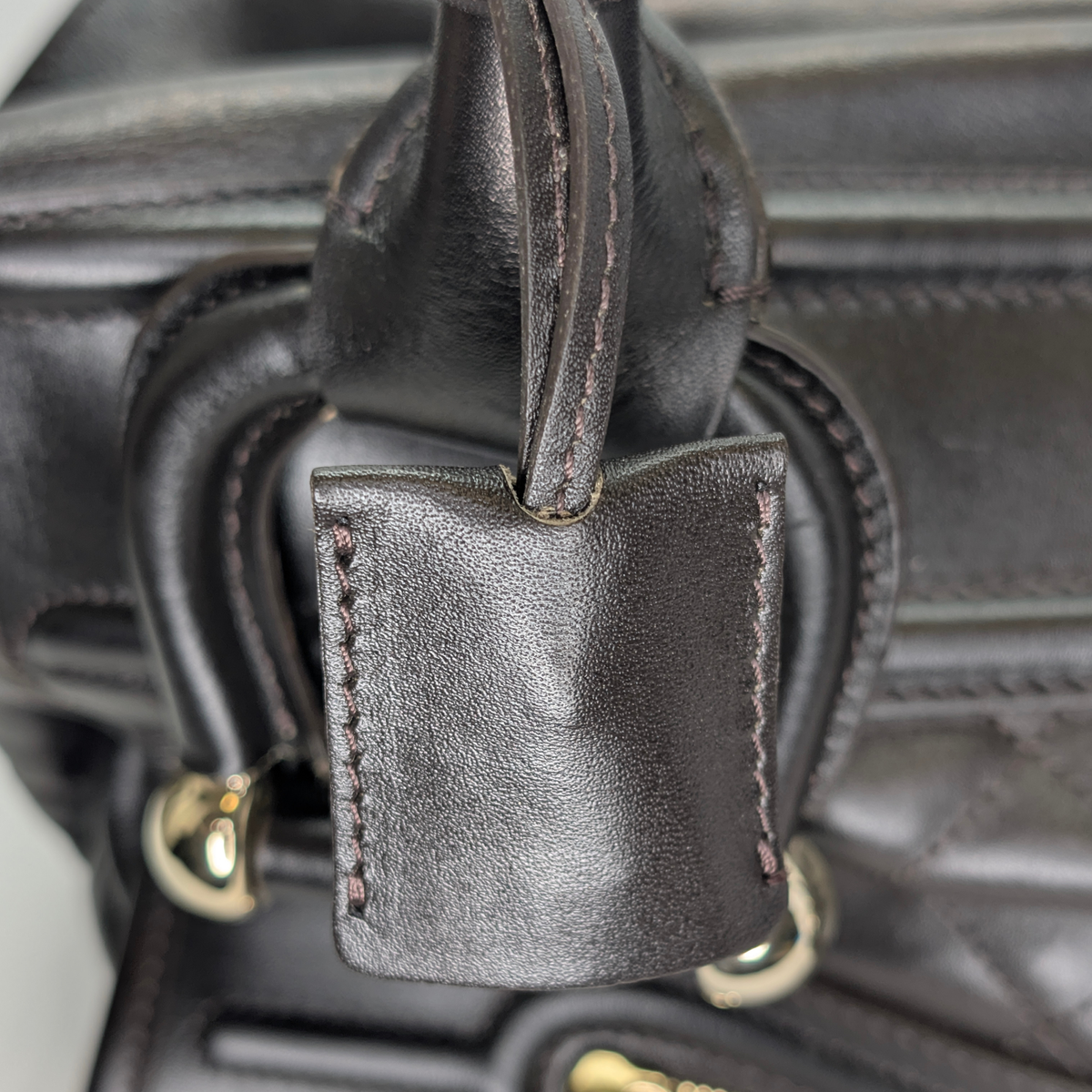 Burberry Quilted Manor Shoulder Bag Brown/Black