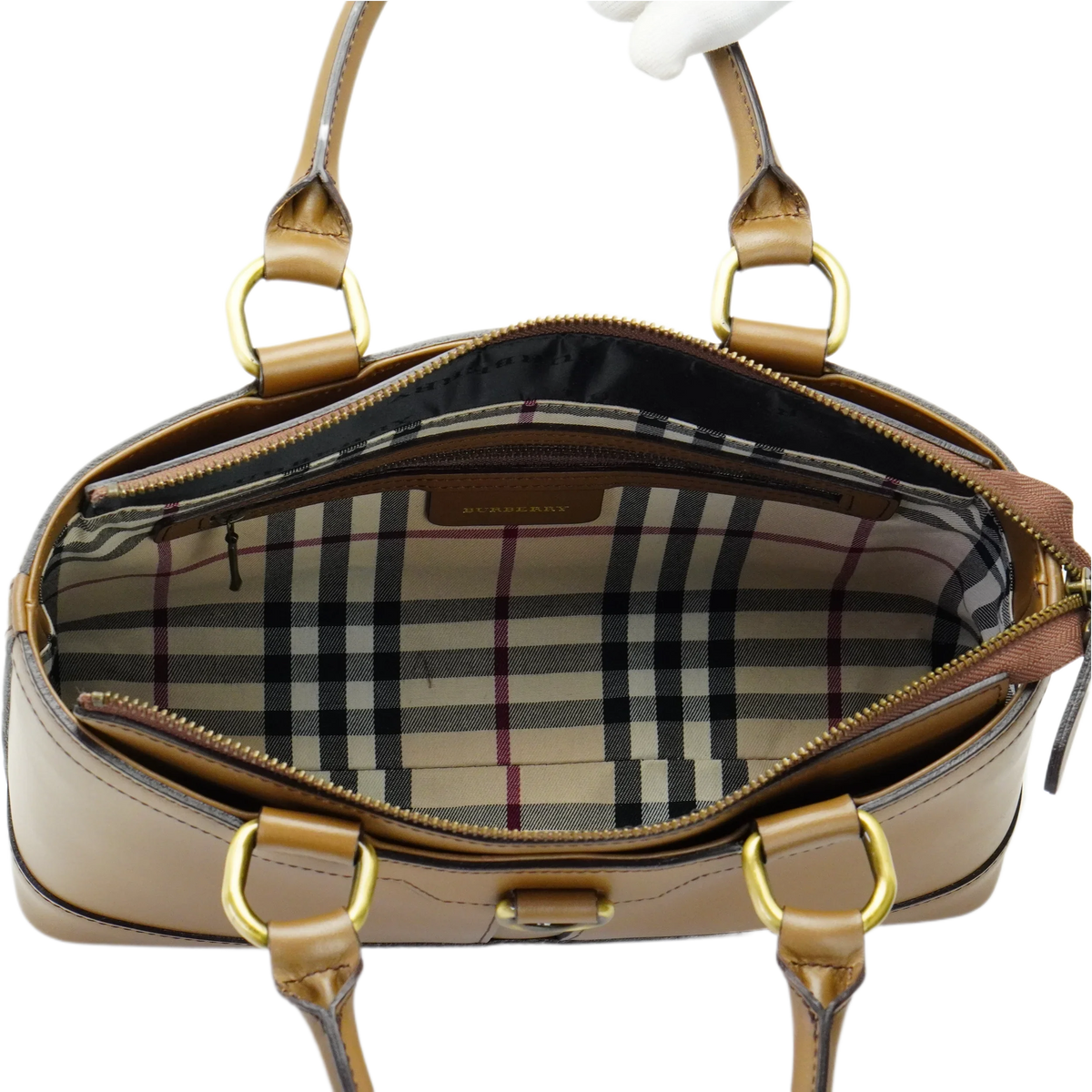 Burberry Handbag Leather Brown - Lost Designer
