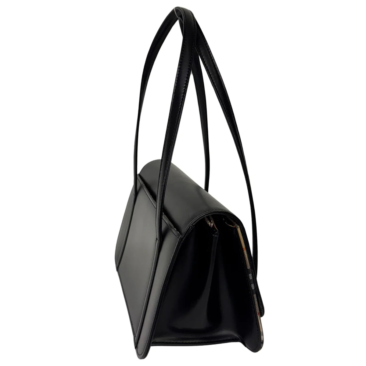 Burberry Nova Check Leather Flap Shoulder Bag - Lost Designer