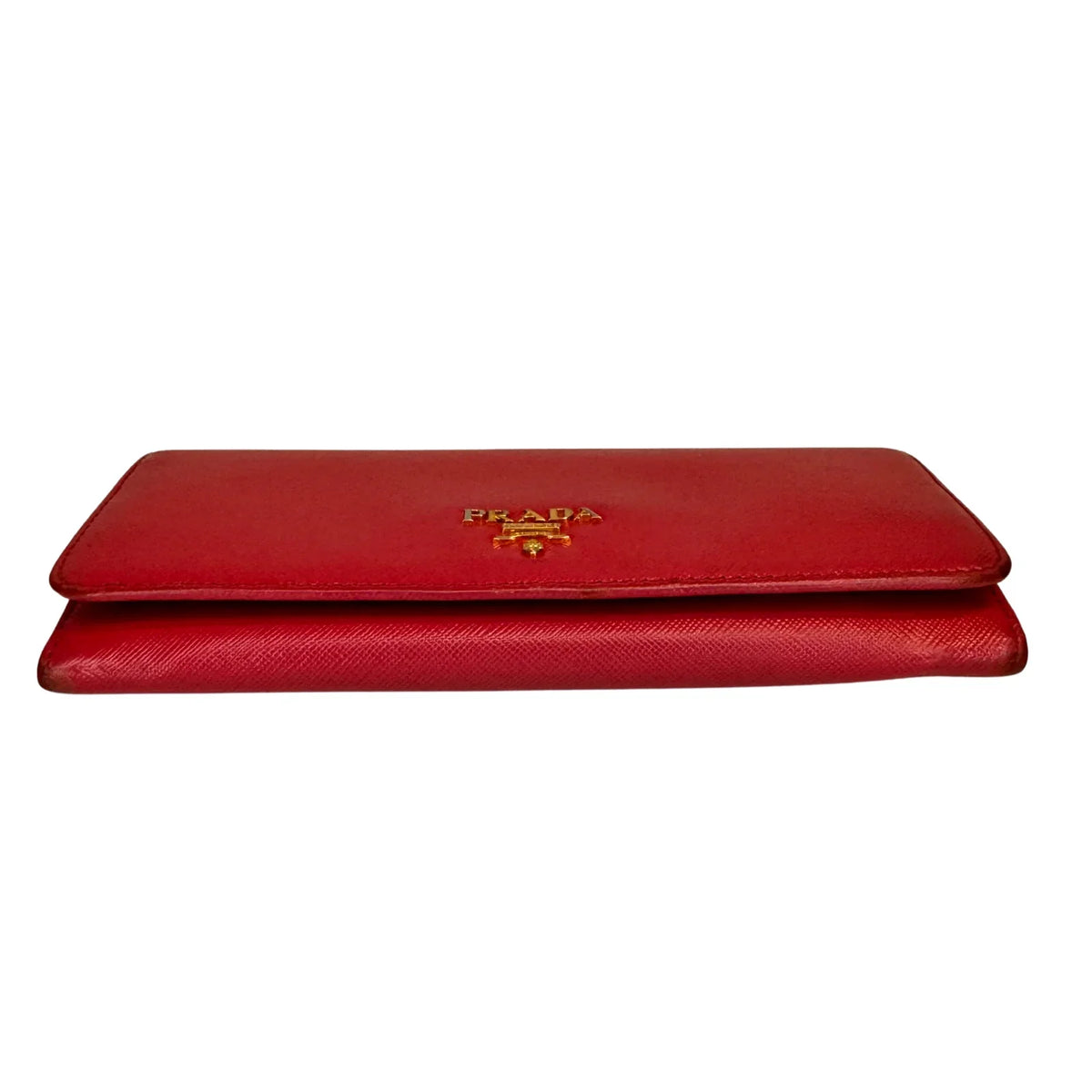 Prada Vitello Daino Continental Flap Wallet in Pink - Lost Designer