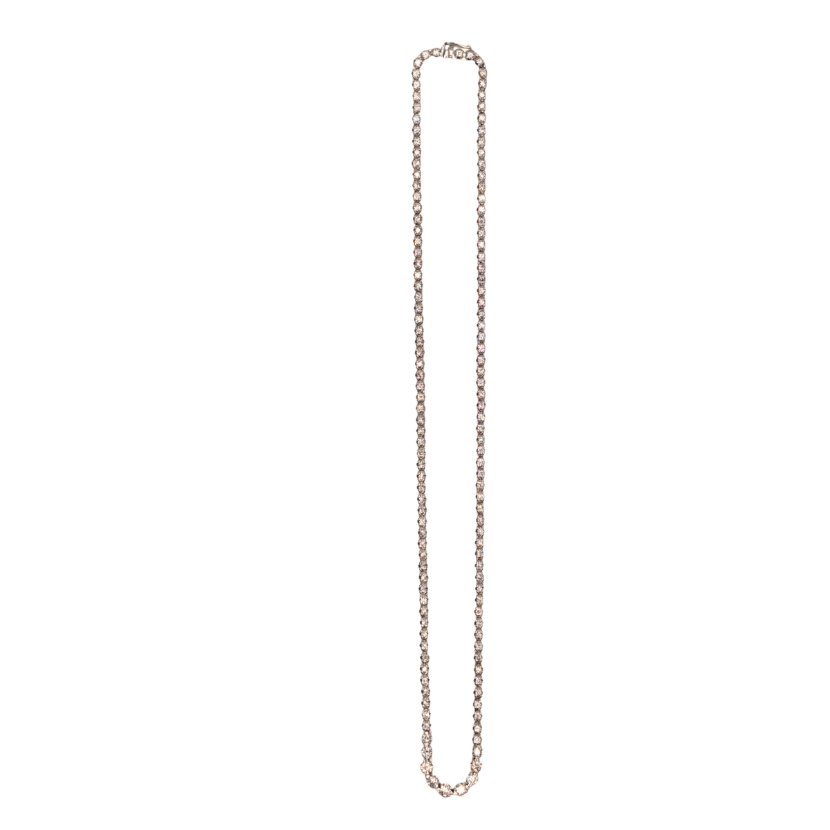 3.00Ct Natural Diamond Tennis Necklace On Platinum