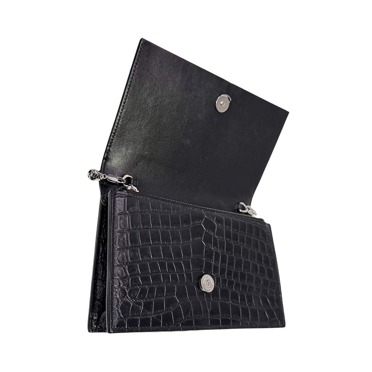 Saint Laurent Kate Shoulder Bag Leather Black - Lost Designer