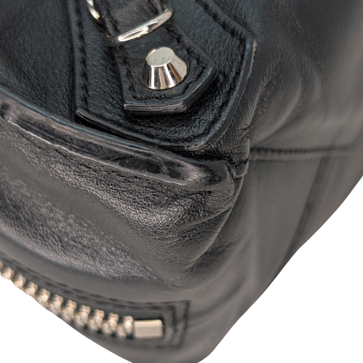 Balenciaga Supple Calfskin Papier A4 Zip Around Large Tote Black