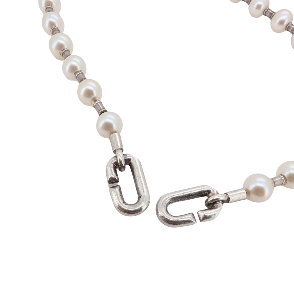 Tiffany & Co Hardwear Lock Pearl Sterling Silver Necklace Bracelet