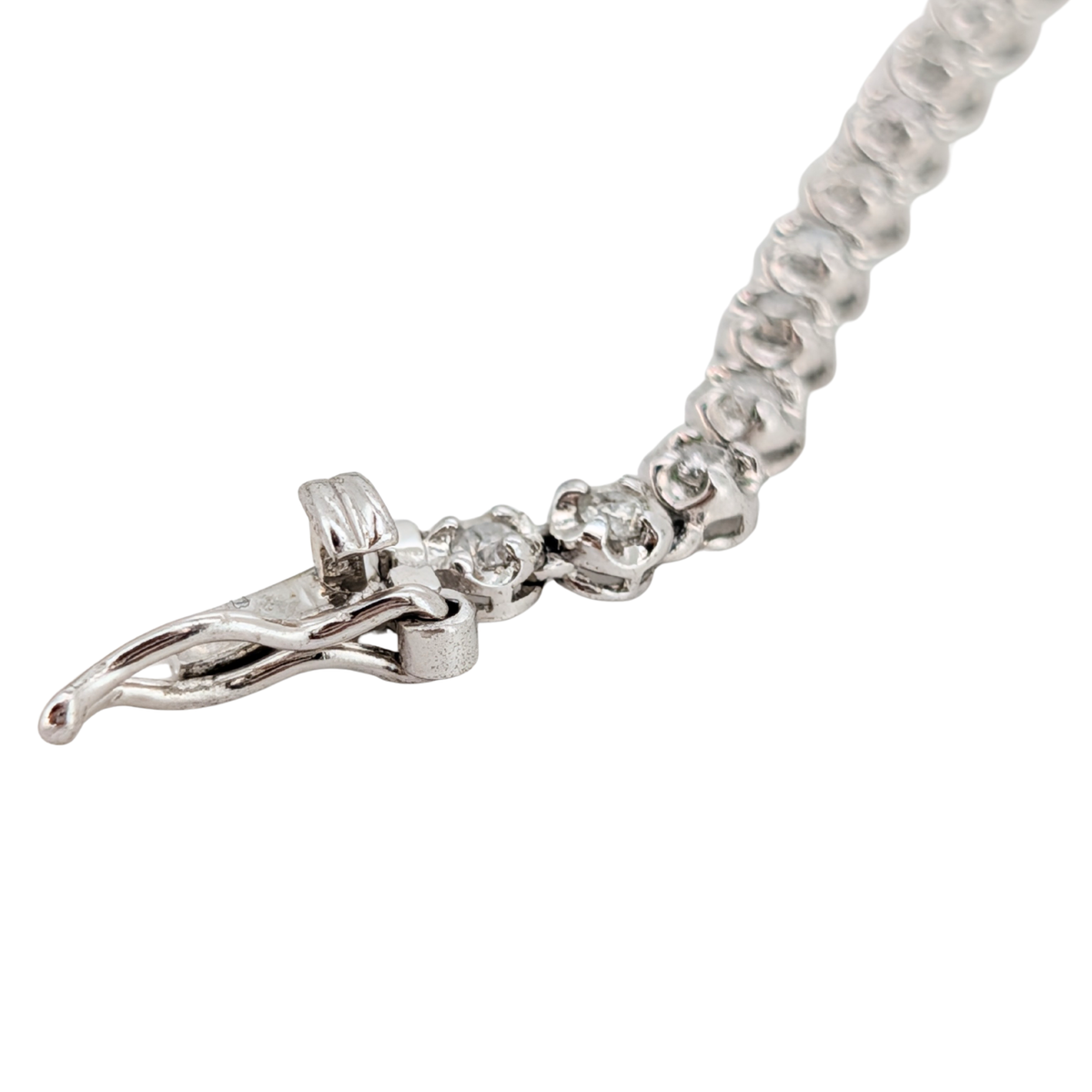 3.00Ct Natural Diamond Tennis Necklace on Platinum