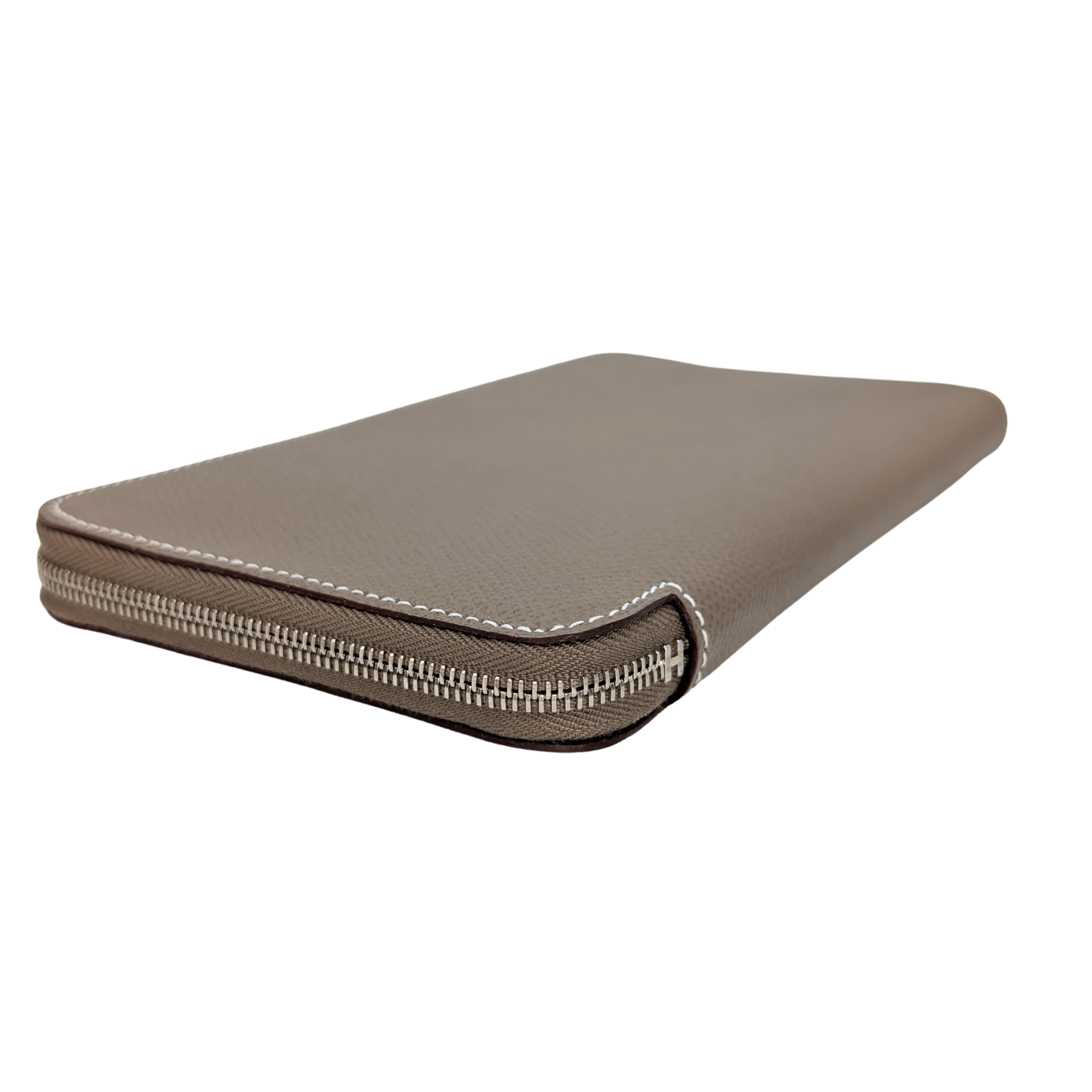 Hermes Silk'In Classique long wallet Epsom étoupe