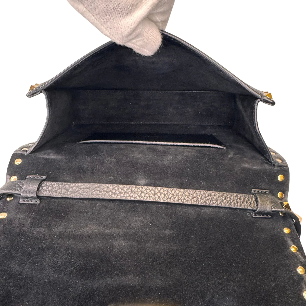 Valentino Garavani Rockstud Flip Lock Crossbody Bag – Black - Lost Designer