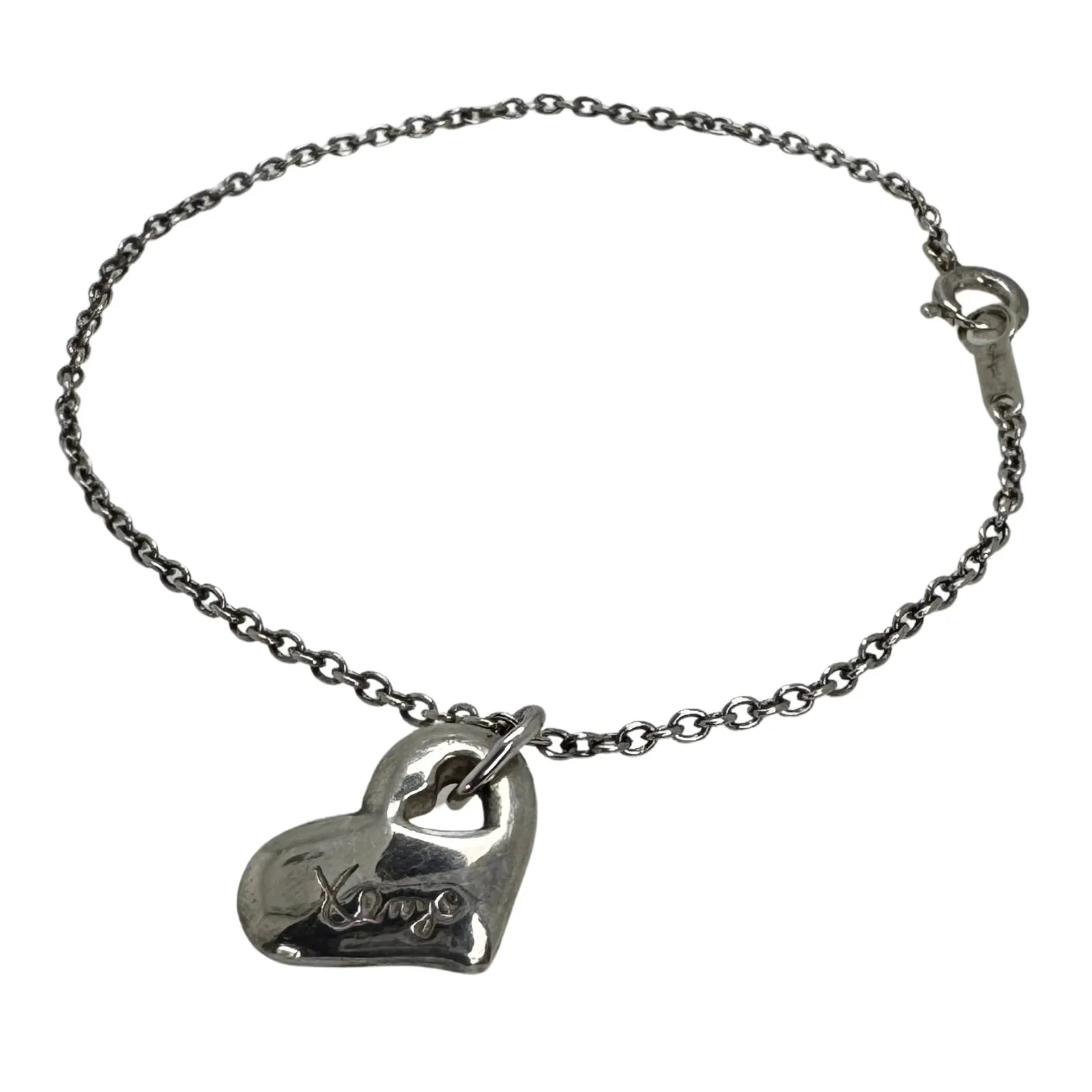 Kenzo Sterling Silver Heart Charm Bracelet - Lost Designer