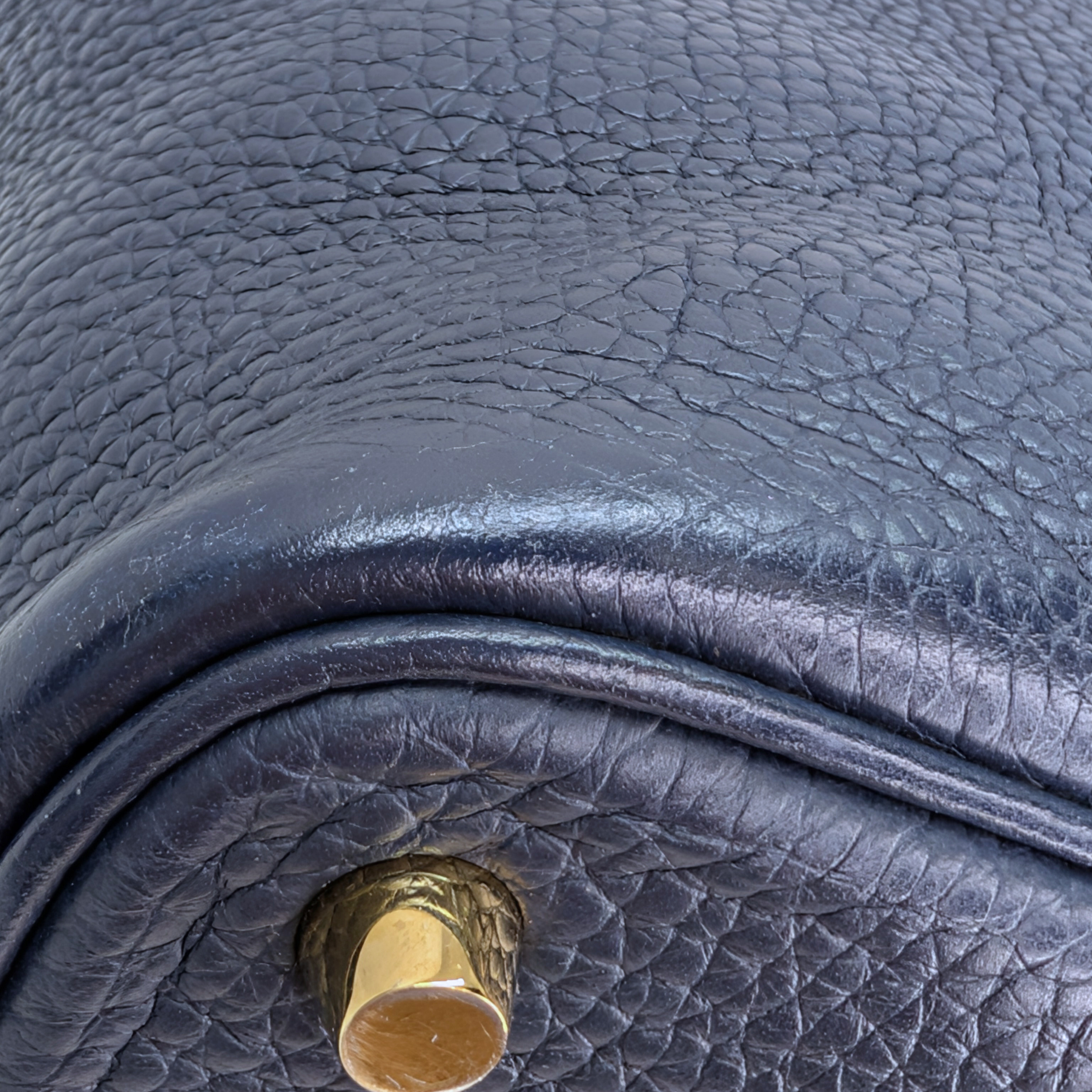 Hermes Picotin 18 Clemence Dark Blue GHW Stamp B