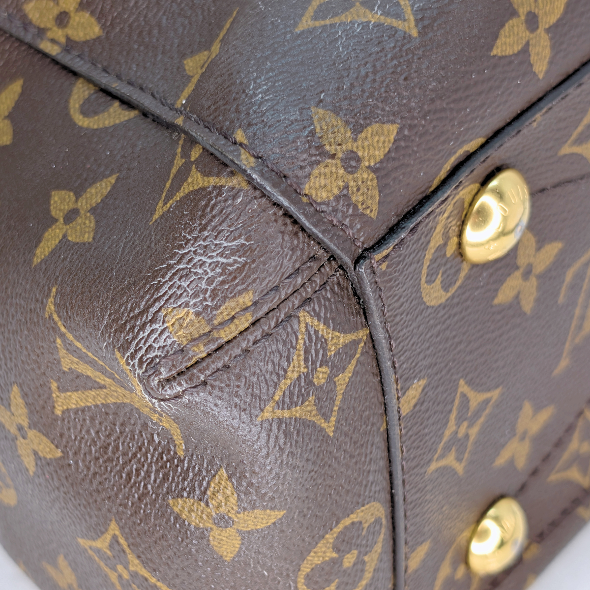 Louis Vuitton Monogram Montaigne MM Handbag Shoulder Bag Brown