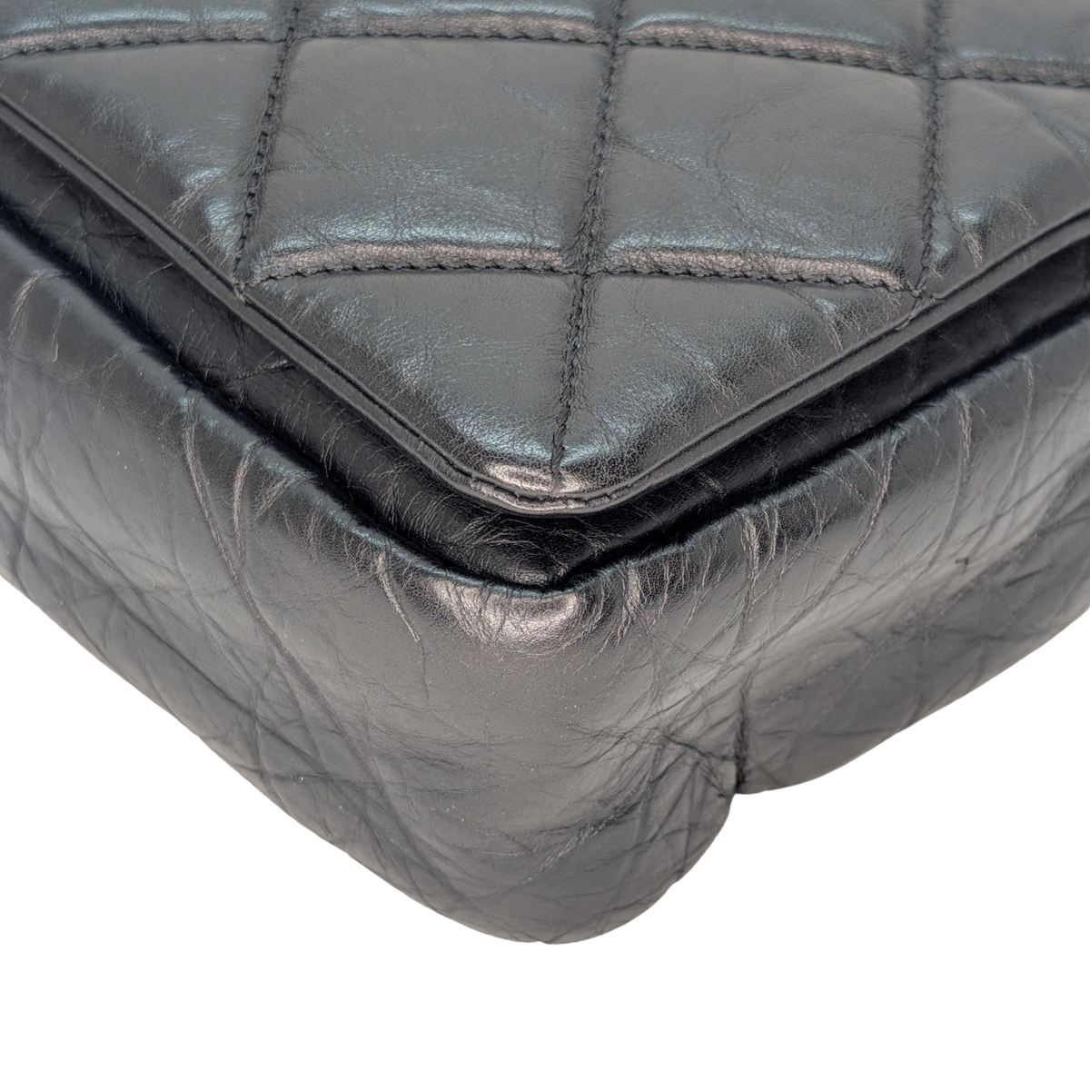 Chanel Pondicherry Flap Medium Handbag Leather Black