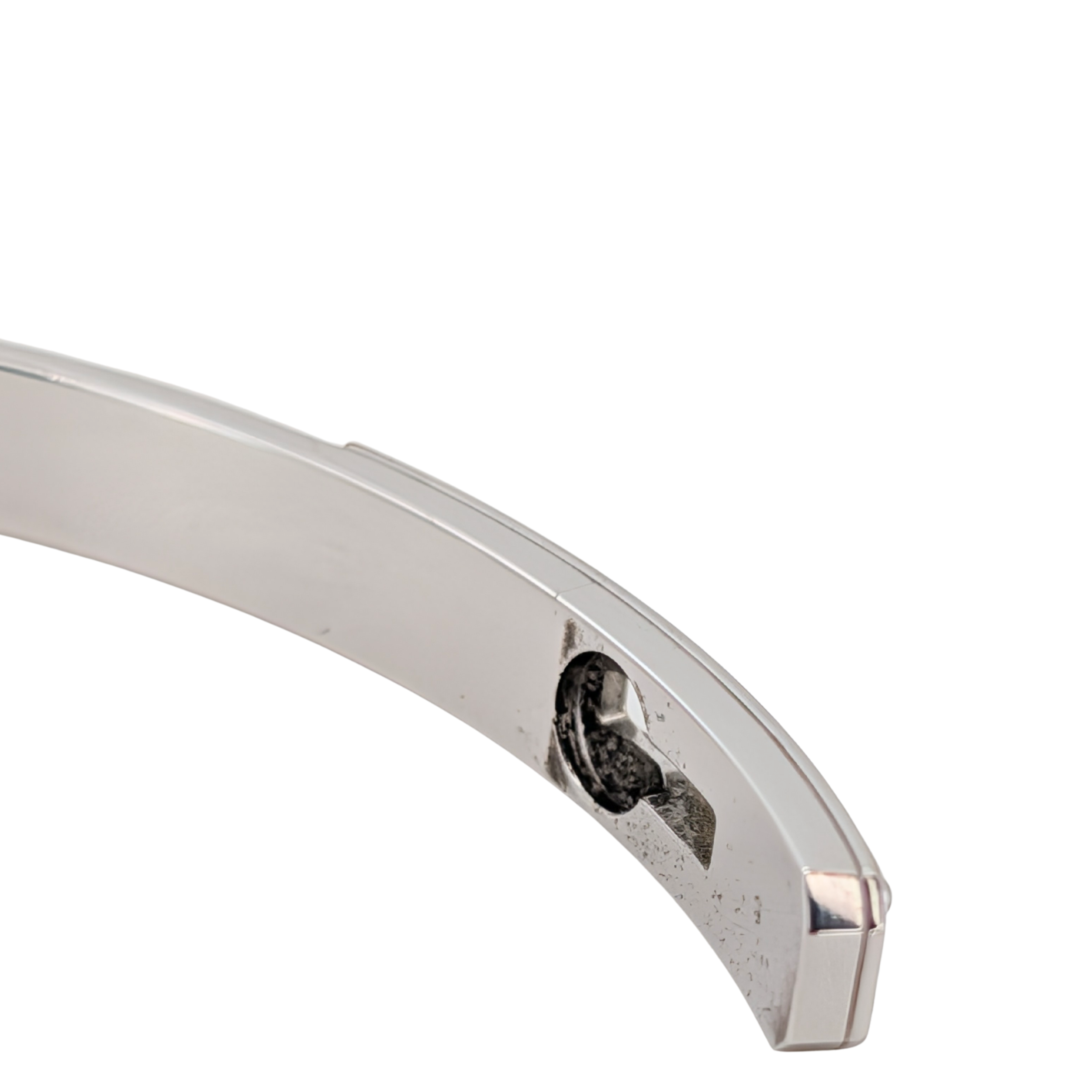 Hermes Kelly Diamond Bracelet Bangle Small SH 18k White Gold