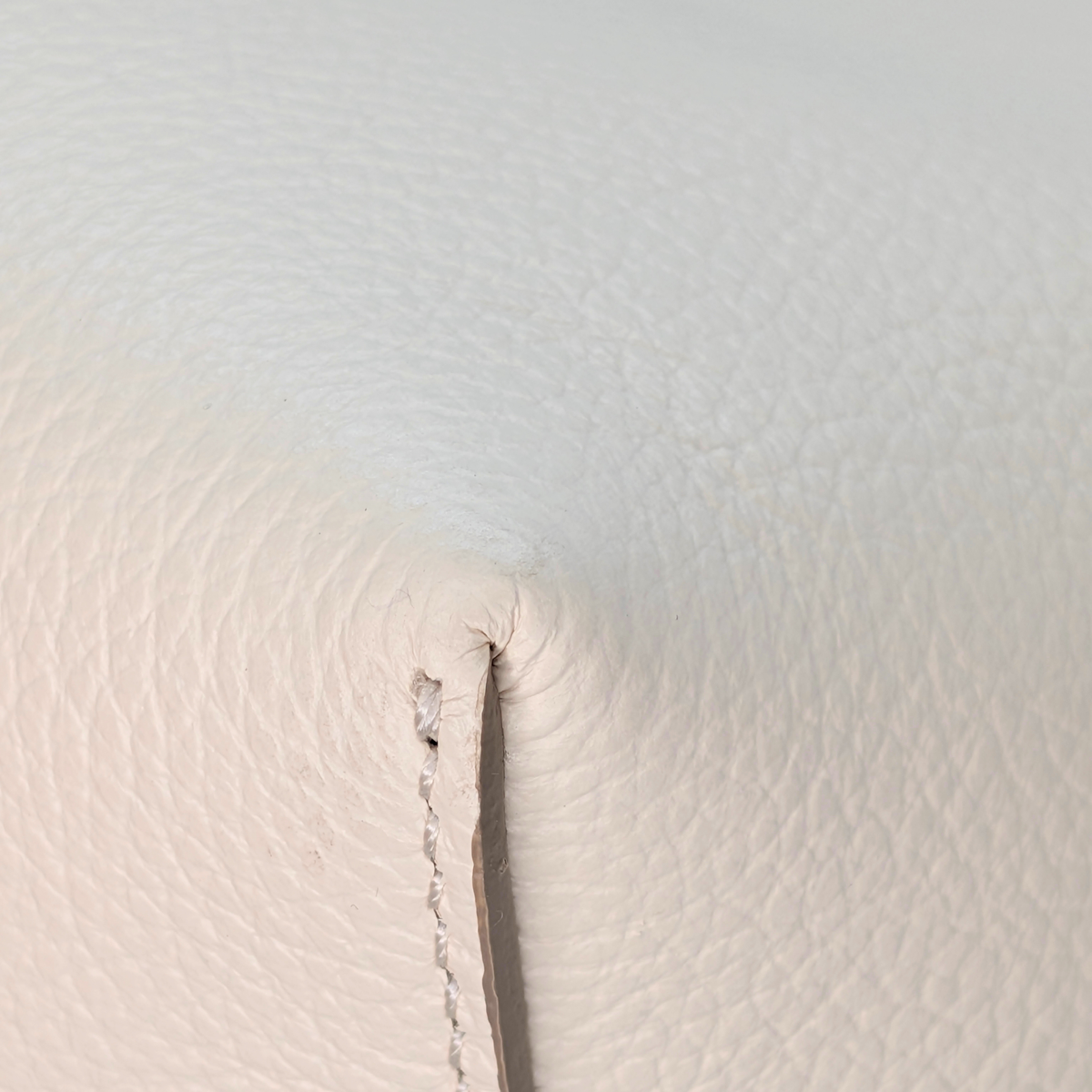 Grained Calfskin Marcie Bucket Bag Misty Ivory White