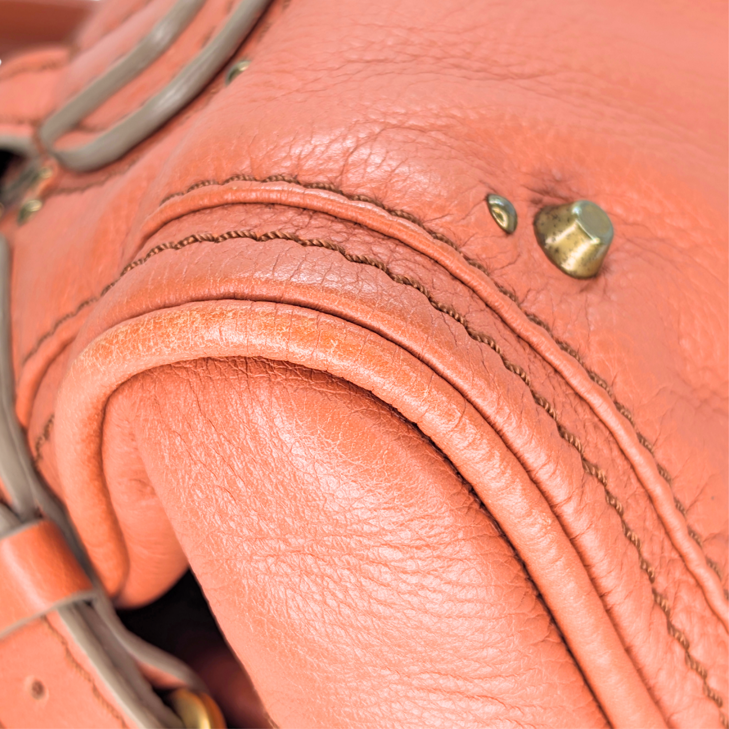 Chloe Paddington Mini Shoulder Bag Leather Coral