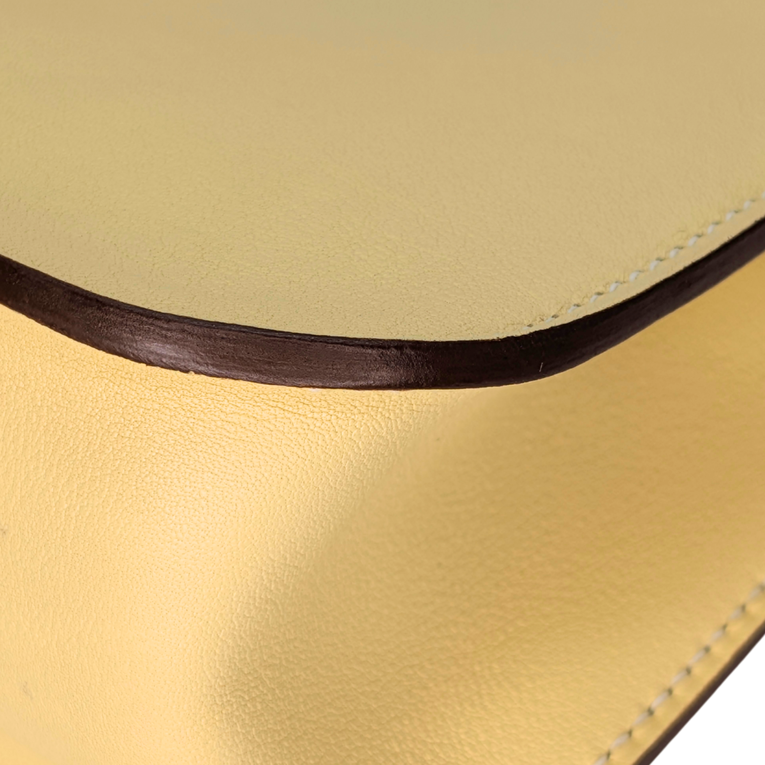 Hermes Mini Halzan 22 Swift Jaune Poussin SHW ختم X