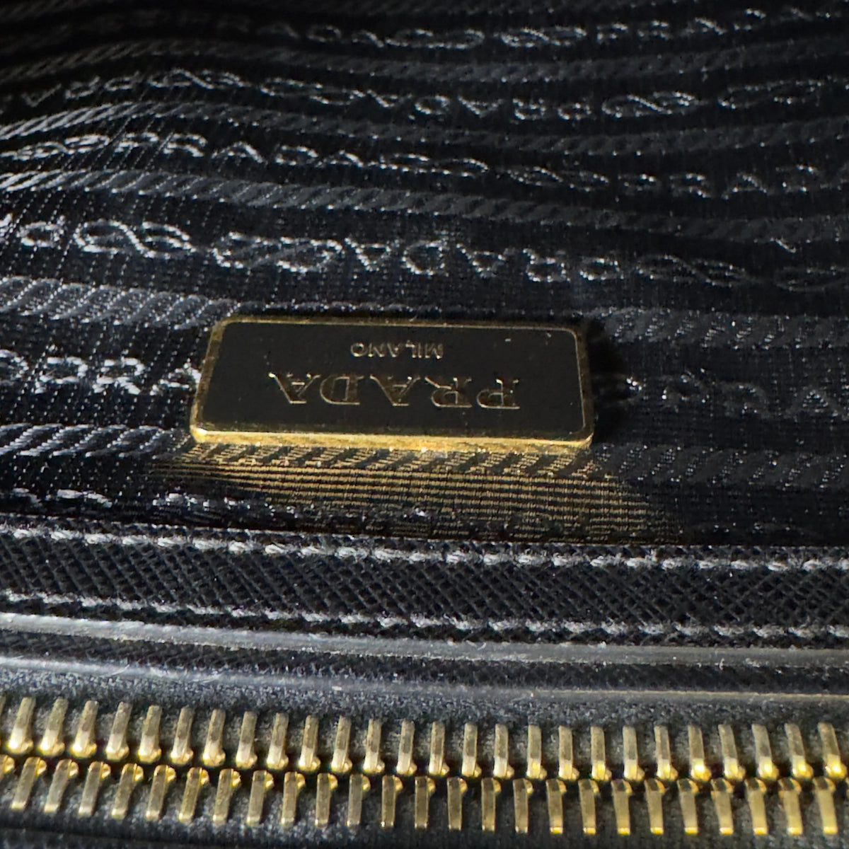 Prada Safiano Lux Medium Tote Bag Black - Lost Designer