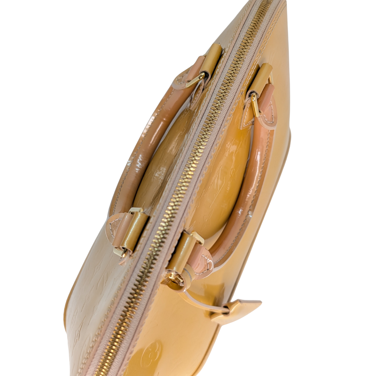 Louis Vuitton Alma Vernis PM Bag Yellow
