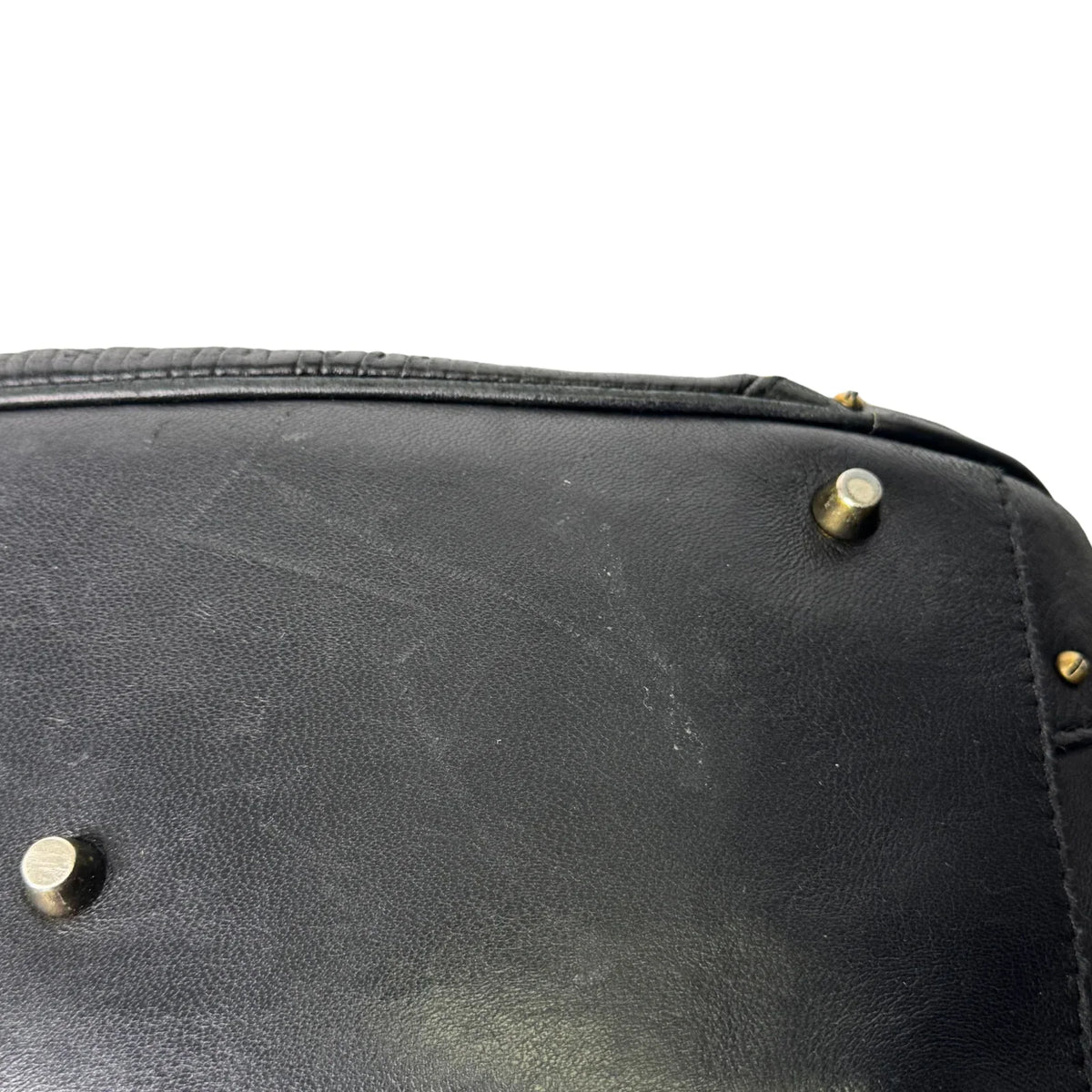 Burberry Black Studded Plissé Lambskin Leather Tote Bag - Lost Designer