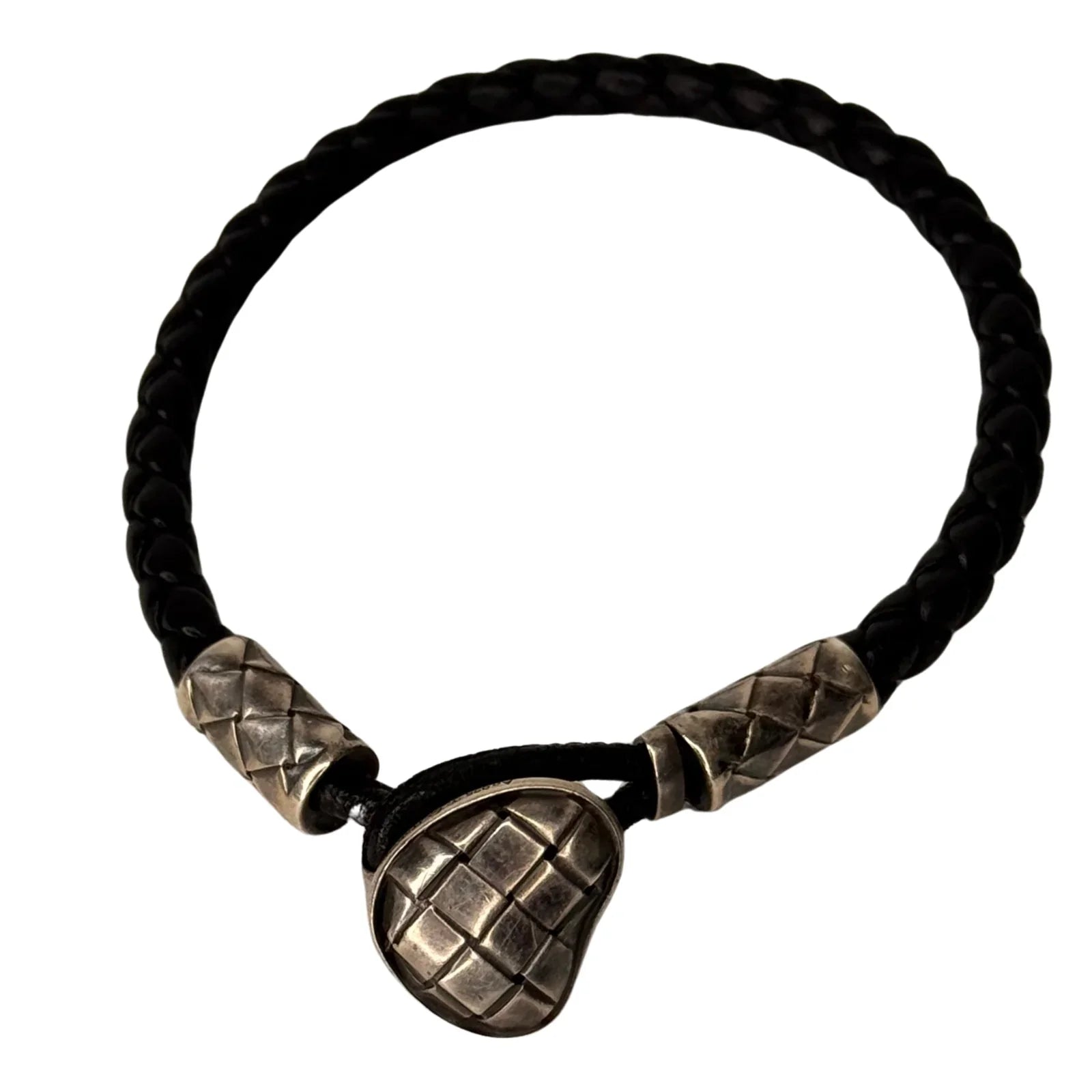 Bottega Veneta Intrecciato Sterling Silver 925 Bracelet - Lost Designer
