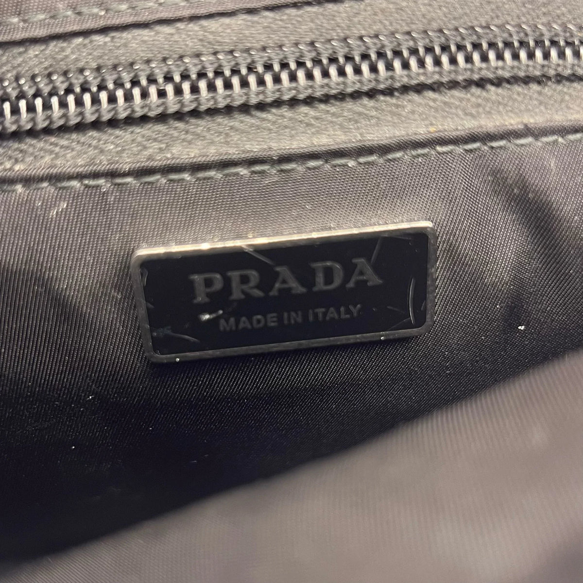 Prada Nylon Crossbody Bag with Flap Closure – Black - Lost Designer