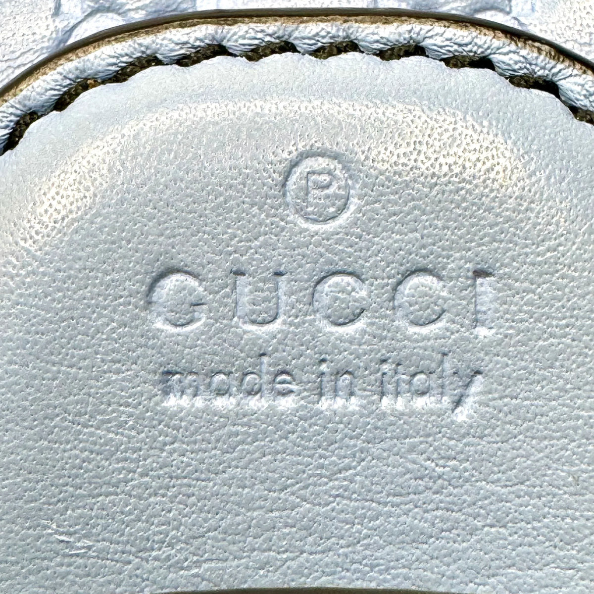 Gucci Microguccissima Mini Emily Chain Shoulder Bag – Light Blue - Lost Designer