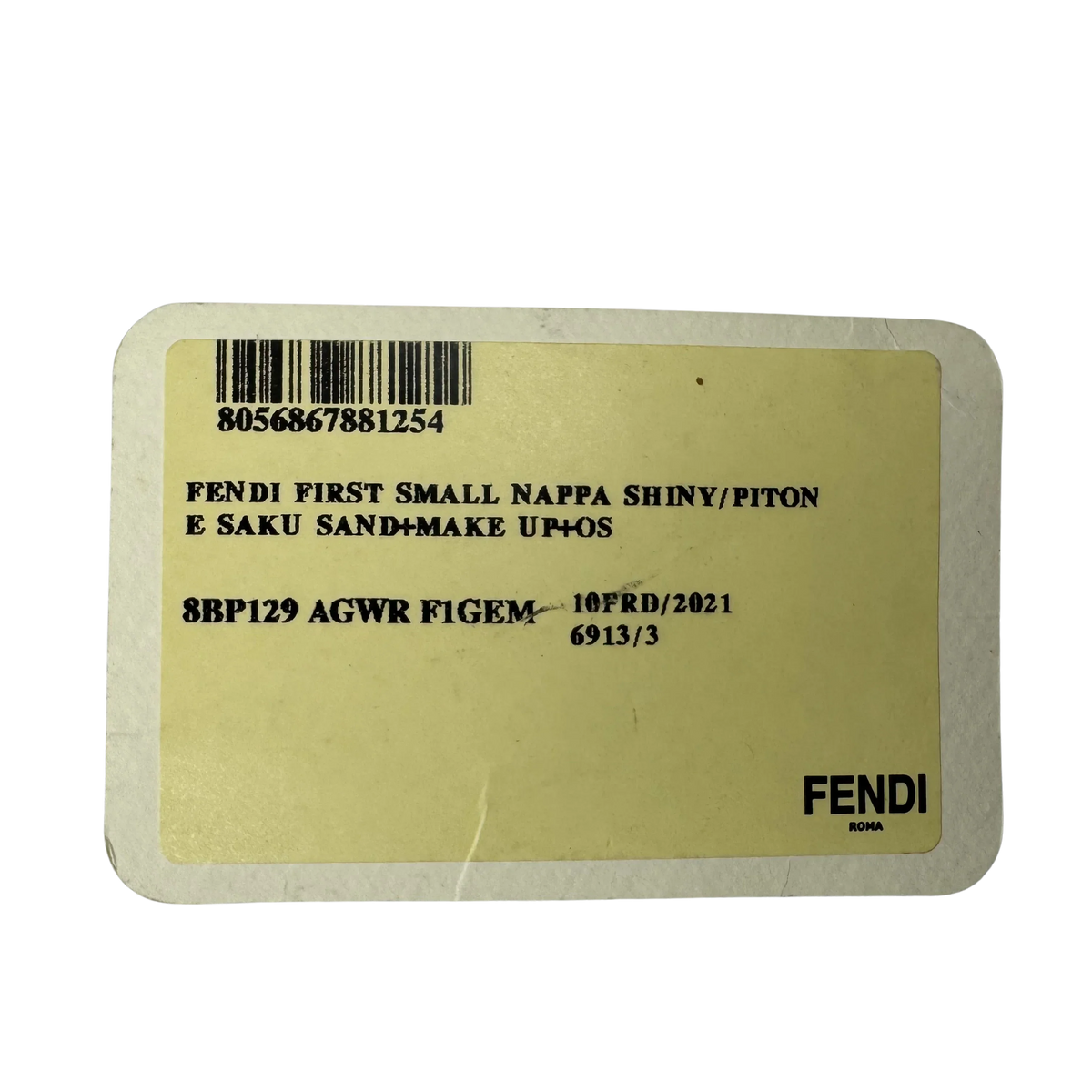 Fendi First Small Shiny Nappa Beige Snakeskin Lambskin Crossbody Bag - Lost Designer