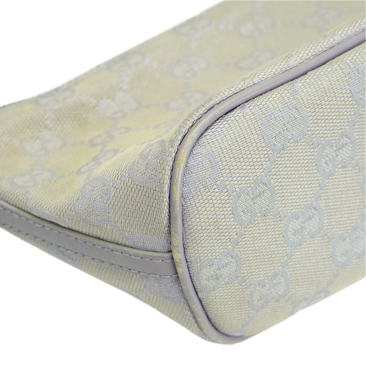 Gucci Grey GG Monogram Boat Pochette Bag - Lost Designer