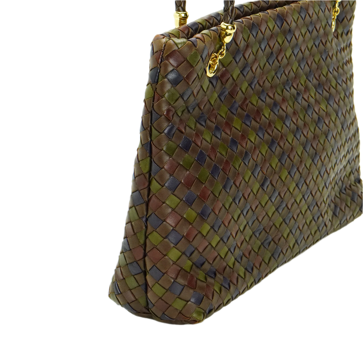 Bottega Veneta Multicoloured Khaki Leather Handbag - Lost Designer