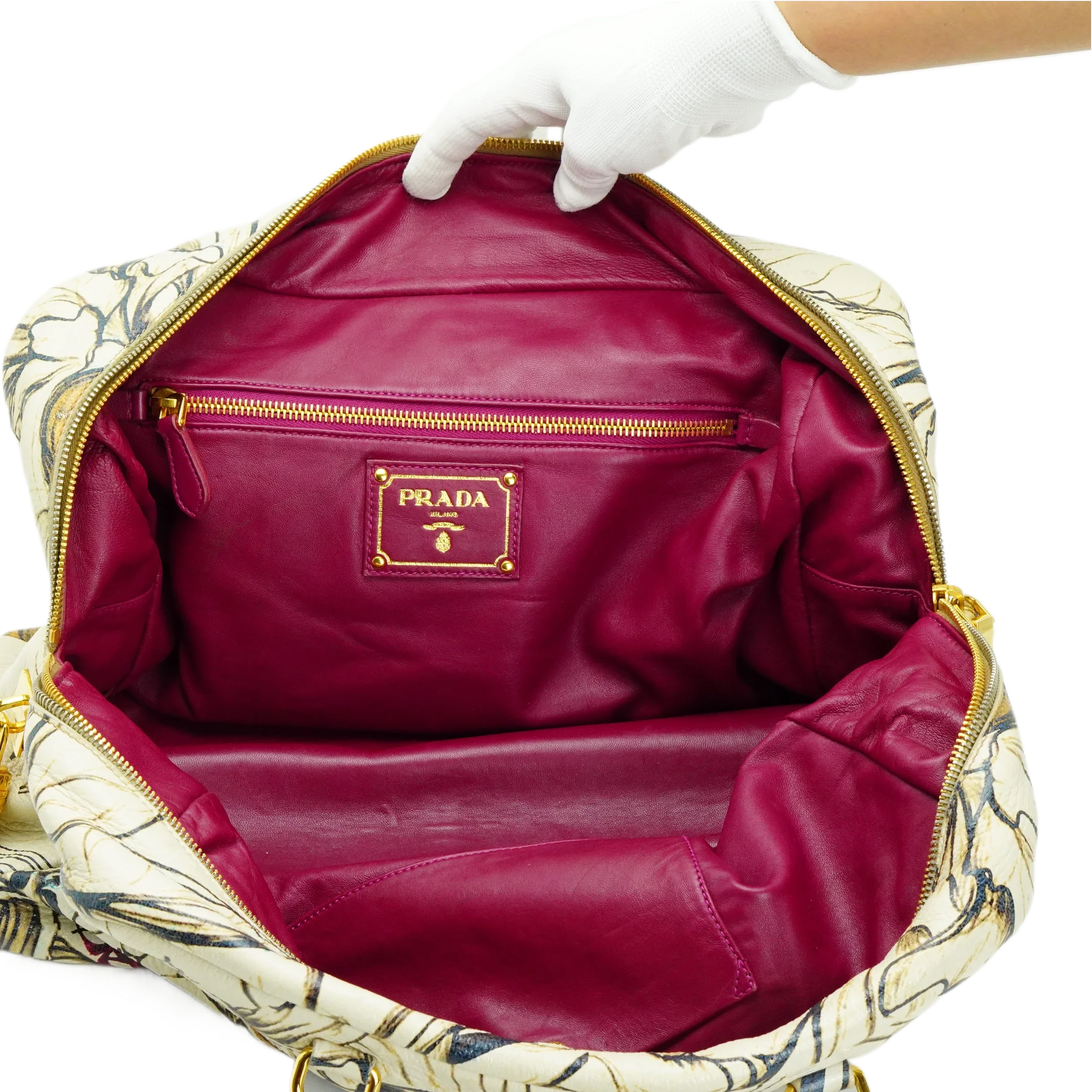 Prada x James Jean Spring 2008 Collection Fairy Bowler Abstract Handbag - Lost Designer