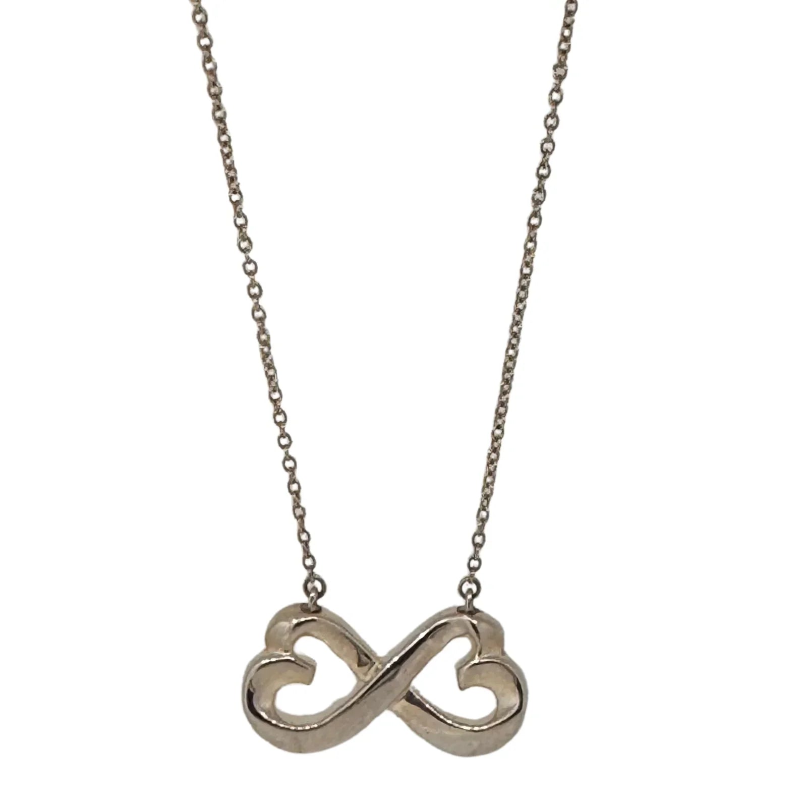 Tiffany & Co. Paloma Picasso Double Loving Heart Pendant Necklace – Sterling Silver - Lost Designer