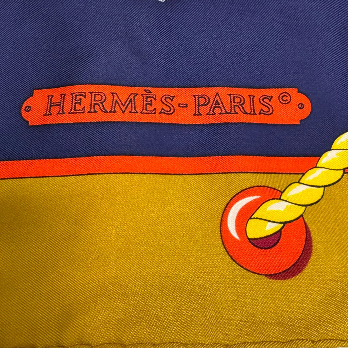 Hermès Grand Largue Silk Scarf Yellow - Lost Designer