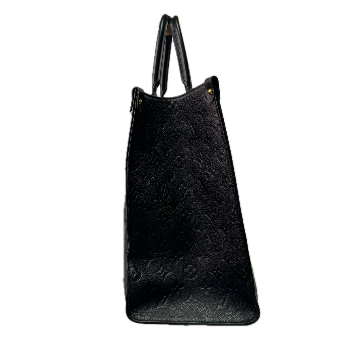Louis Vuitton OnTheGo Monogram Tote Bag Leather Black - Lost Designer